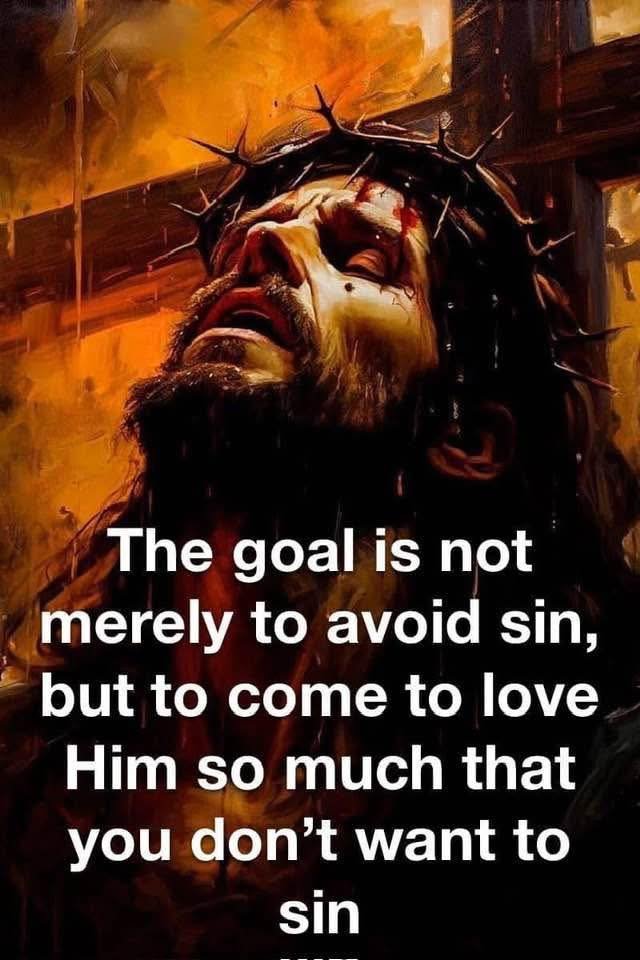 sitsio's tweet image. Too often we reduce the Christian life to rule-keeping: avoid sin, stay “clean,” don’t cross the line. But that isn’t the goal of faith. It’s the starting point. The saints didn’t become holy because they were obsessed with sin. They became holy because they fell in love, utterly…