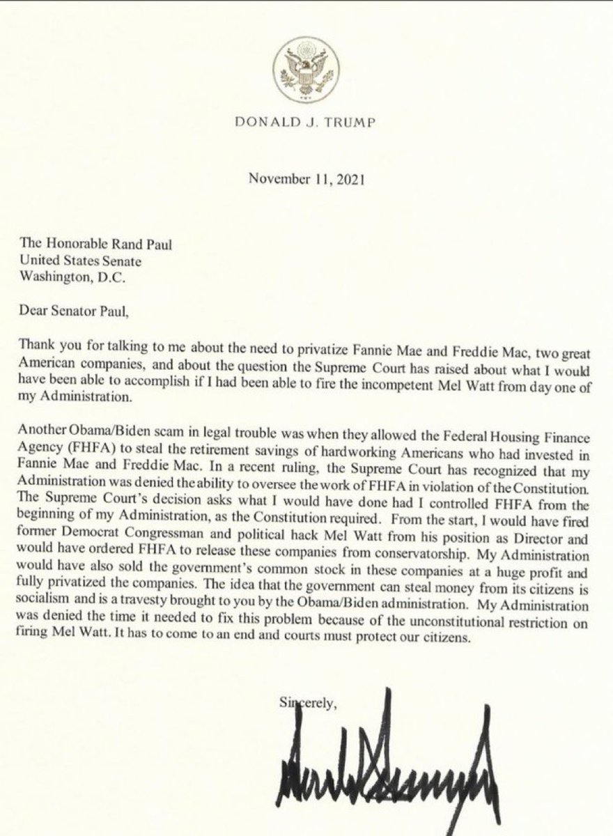 When are the GSEs going to be released from conservatorship?

These are very profitable and private companies that have no reason to be under conservatorship in 2026.

<a href="/POTUS/">President Donald J. Trump</a> <a href="/WhiteHouse/">The White House</a> <a href="/realDonaldTrump/">Donald J. Trump</a> <a href="/SecScottBessent/">Treasury Secretary Scott Bessent</a> <a href="/pulte/">Pulte</a> $FNMA $FMCC