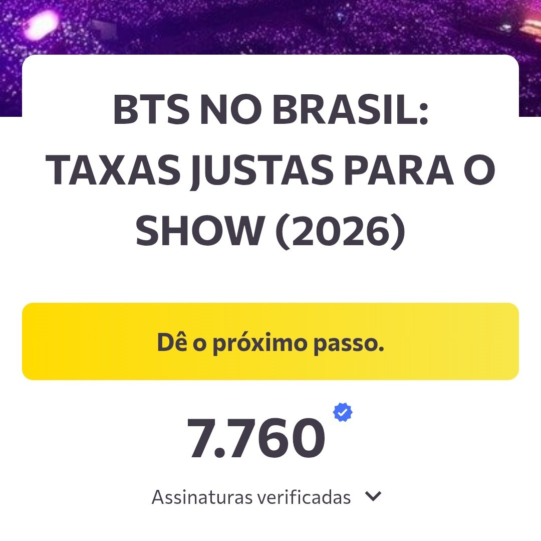 jmtokyos's tweet image. EU ACHO que vocês fazem muito mais barulho que isso. Mas, tipo assim, EU SÓ ACHOOO 🗣️🗣️🗣️

DIVULGUEM E ASSINEM!

BTS NO BRASIL: TAXAS JUSTAS PARA O SHOW (2026) - Assine a petição! c.org/qm8yjBfHwT via @change_br