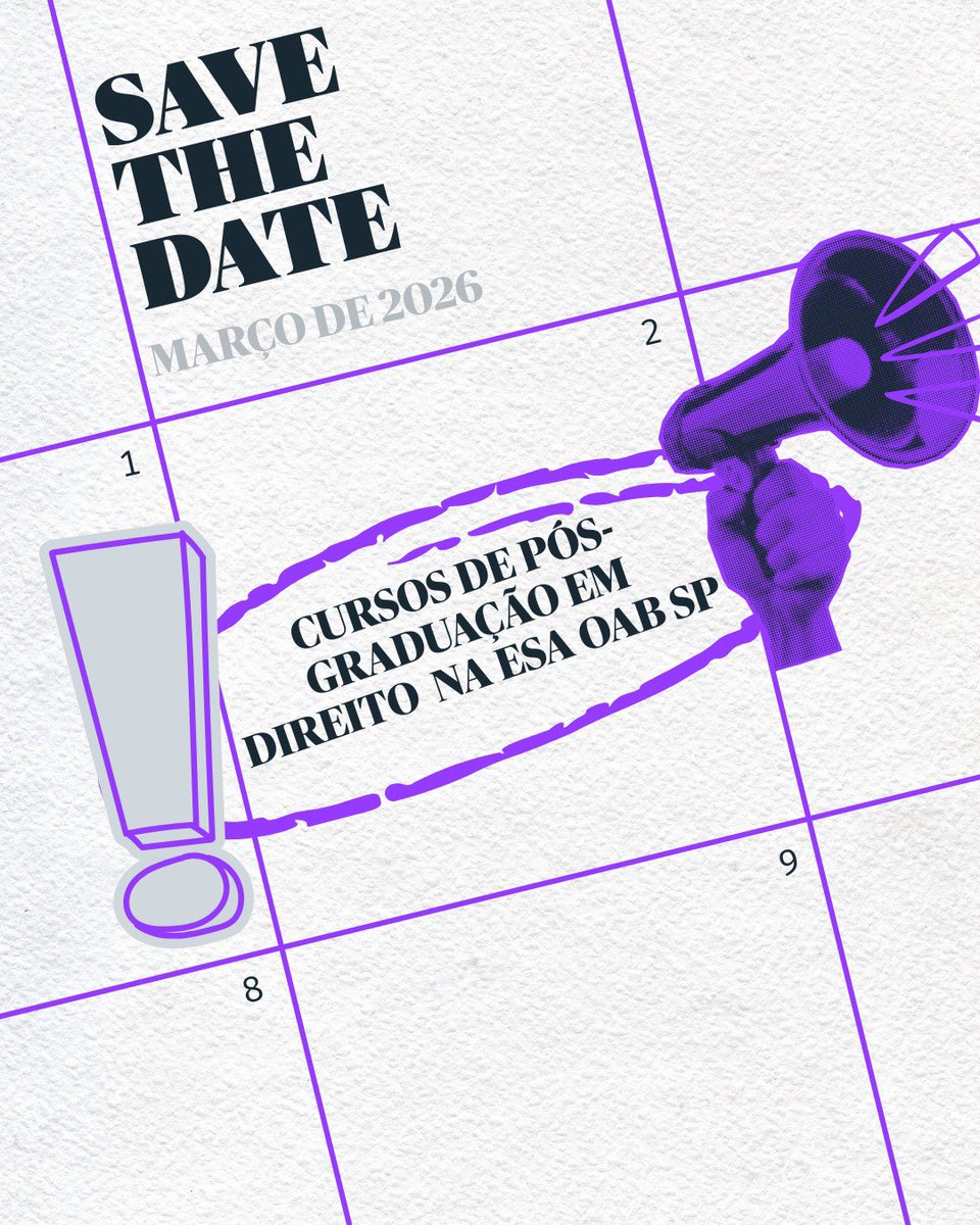⏰ Atenção, advocacia! 

As inscrições para as Pós-Graduações da ESA OAB SP com início em março já estão abertas ⚖️

Diversas áreas, aulas presenciais e possibilidade de até 100% de desconto com o programa Anuidade de Volta. 🤩

👉 Garanta agora sua vaga: lnkd.in/dpu6a6nT