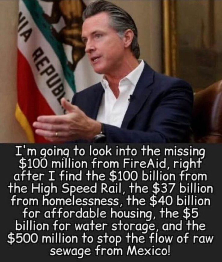 DonDiaz08's tweet photo. All tired trite lies & usual phony twisted data from congenital pathological lying degenerate #GaslightingGavin!! If your lies were true #Commiefornia would have annual budget surpluses instead of MASSIVE FRAUD INFESTED DEFICITS WITH OVER $100 BILLION OF PUBLIC FUNDS DISAPPEARING INTO YOU & YOUR CRONIES PRIVATE POCKETS!! FYI #GavinNowhere & your purple-haired nose-ring handlers should learn some basic econ before you post!! But please keep outing yourself as the blithering fiscal economic policy & reality illiterate you are!! You like #KamalaDumpsterFire can’t run on your abysmal failed record of historic violent crime homelessness unemployment & bloated fraud-ridden theft of govt funds!! So you’re left with her “Hate Trump” feeble failed campaign strategy that will produce even worse results!! Congrats on being the next hopeless #SorosPuppet loser!! Adios #GavinDumpsterFire!! You will NEVER BE PRESIDENT!! “No Joke!”
