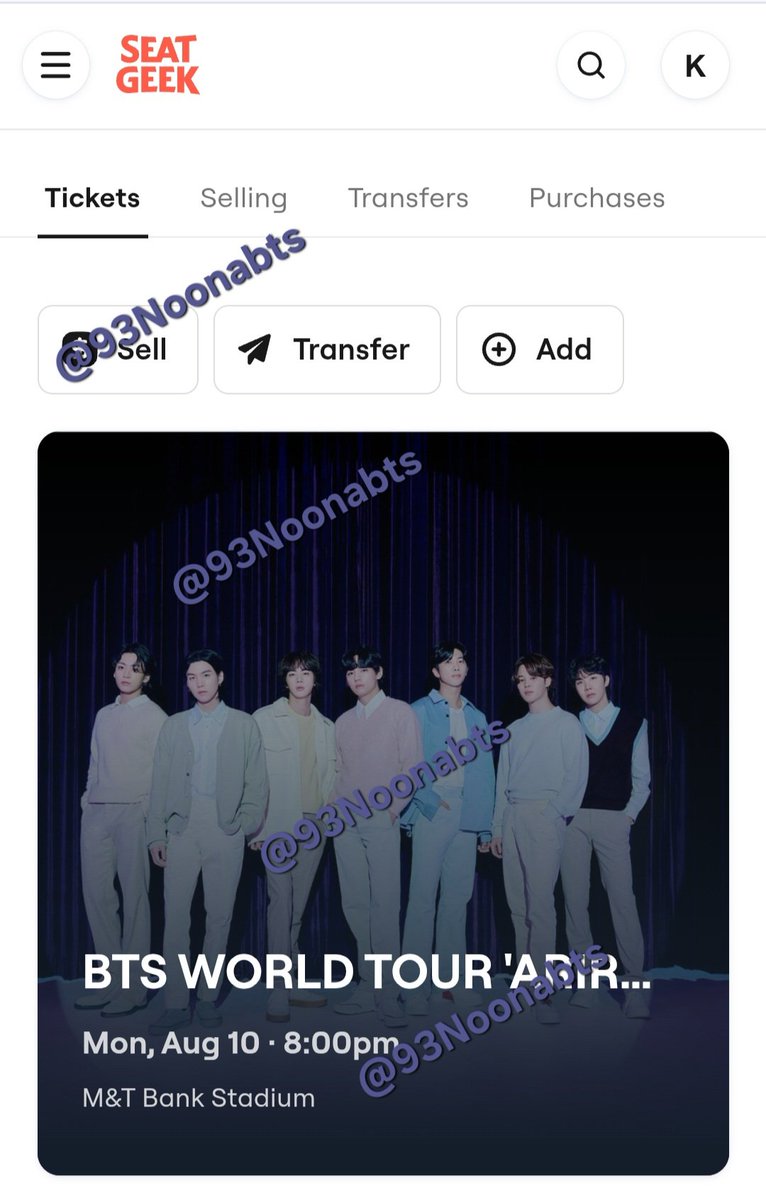 93Noonabts's tweet photo. WON THE TICKET WAR!!! SEE YOU SOON @bts_bighit !!!!!!!!! #ARIRANG https://t.co/s8CxBNI6NR
