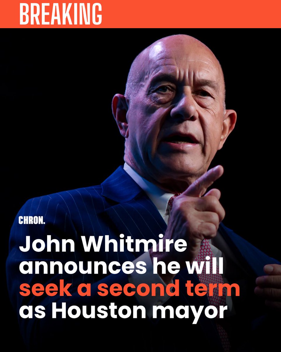 chron's tweet image. Houston Mayor John Whitmire: He says he plans to run for reelection in 2028, revealing his intention during a January 2026 podcast interview.

Why he says Houston needs eight years: bit.ly/4qDQrqK

#Houston #TXPolitics