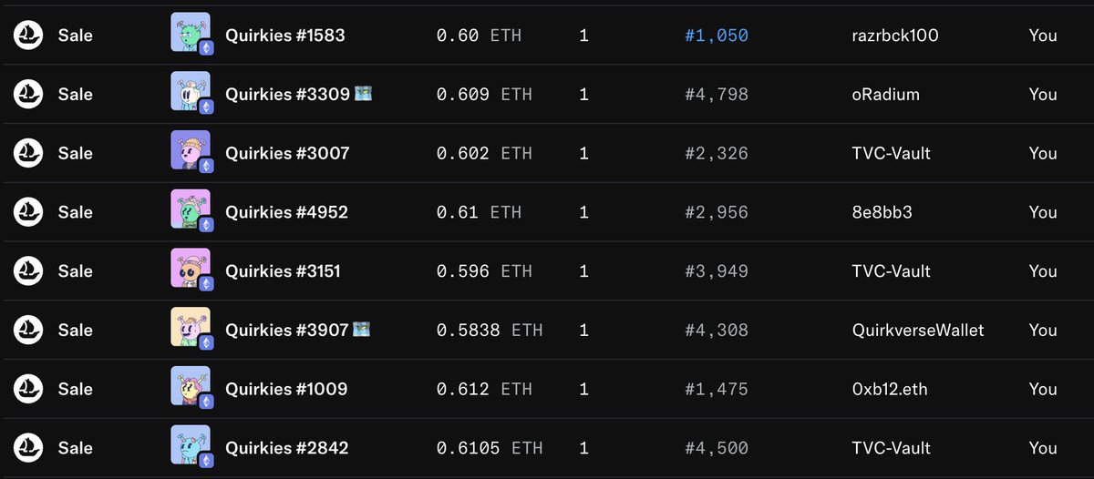 RealPapii's tweet photo. Hope you're watching @quirkiesnft 

Just sold my 1/1 to @spinotron for 10ETH

Sniped 2 Quirks from @token_works protocol for .81 and .89 which burned over 1% of $STREET supply

Swept 10 OGs off the floor which go to the vault

Total $STREET burned is 8.69% with a cheap Quirk in the protocol which will push it over 9%

Market cap up from $230K to $692k this week