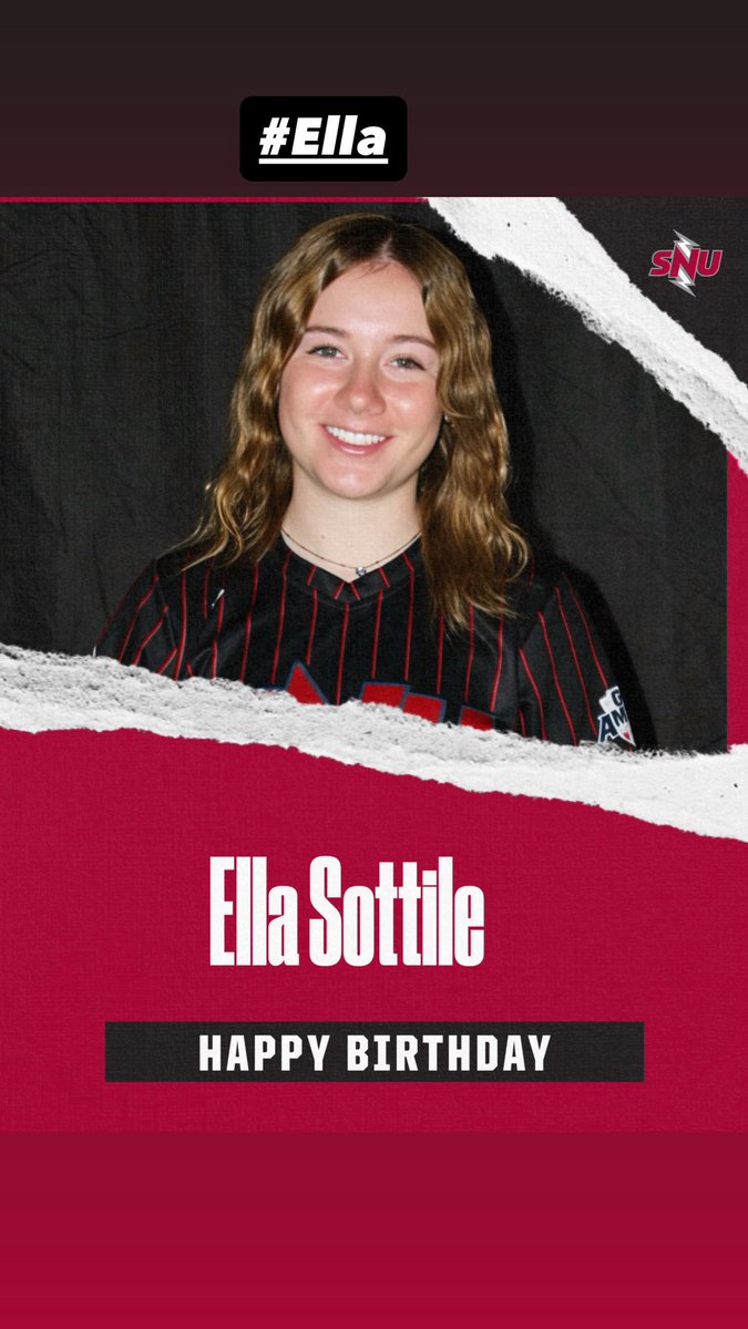 SNUSoftball's tweet photo. Happy Birthday to our very own Ella Sottile! Have a great day! #Boltsup https://t.co/8GiFdnAgOF