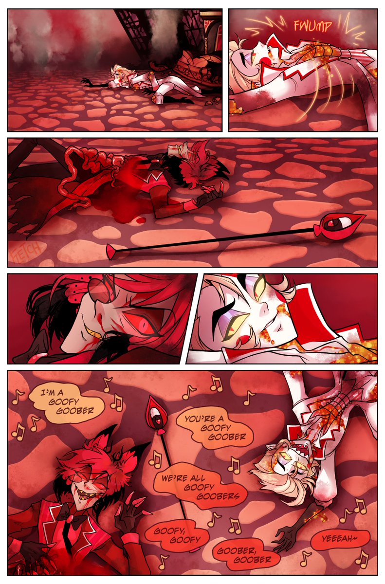 FletchIsNeat's tweet image. ~we're all goofy goobers~

a COMIC COMMISSION for roshytsunami on tumblr that was stupid fun, just a silly silly little concept wrapped in something so very grim

THIS IS NOT SHIP ART PLEASE DO NOT TAG IT AS SUCH

#hazbinhotel #hazbinhotelfanart #alastor #lucifermorningstar