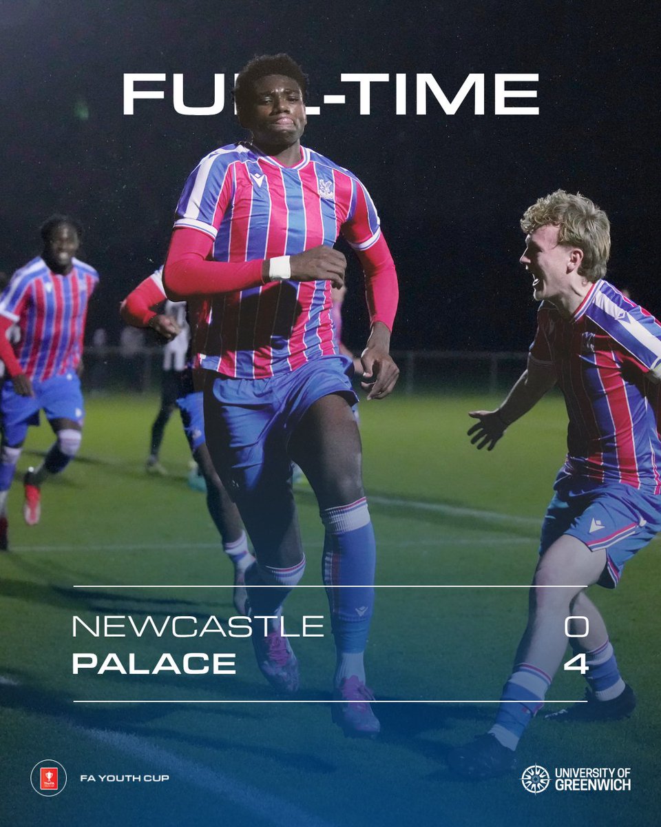 WHAT. A. PERFORMANCE.

Our young Eagles soar into the fifth round of the FA Youth Cup - and they do it in style 🔥

Next up... Stevenage 👀

#CPFC | #FAYouthCup