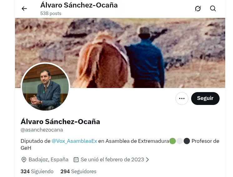 palacio_guiller's tweet image. 🍏 Voxeros, Álvaro es otro diputado de vox Extremadura que necesita un empujón
Están en plena batalla con María la podemita, vamos a subirlo a tope 💪💚🇪🇸
 @asanchezocana