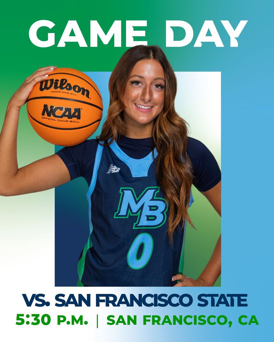 🦦 Game Day! 
🆚 San Francisco State
⌚️ 5:30 p.m. 
📍 San Francisco, CA
🖥️ go.flosports.tv 

#MakeWavesMB | #StrengthOfUs