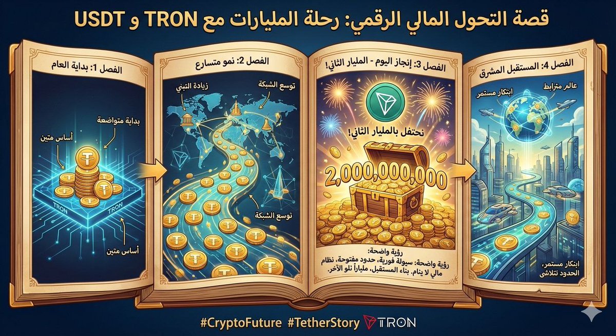 في كل مرة يزداد فيها إصدار $USDT، نكتب فصلاً جديداً في قصة التحول المالي الرقمي. 🌐
بدأنا العام واليوم نصل للمليار الثاني على شبكة TRON. الرؤية واضحة: عالم يحتاج لسيولة فورية، حدود مفتوحة، ونظام مالي لا ينام. نحن نشهد بناء المستقبل، ملياراً تلو الآخر. 🏗️✨
#CryptoFuture