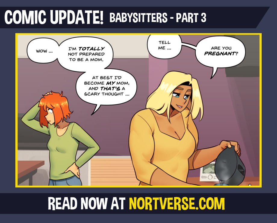 Nortuet's tweet photo. Comic Update! Babysitters - Part 3 https://t.co/J7AMeKnyIu