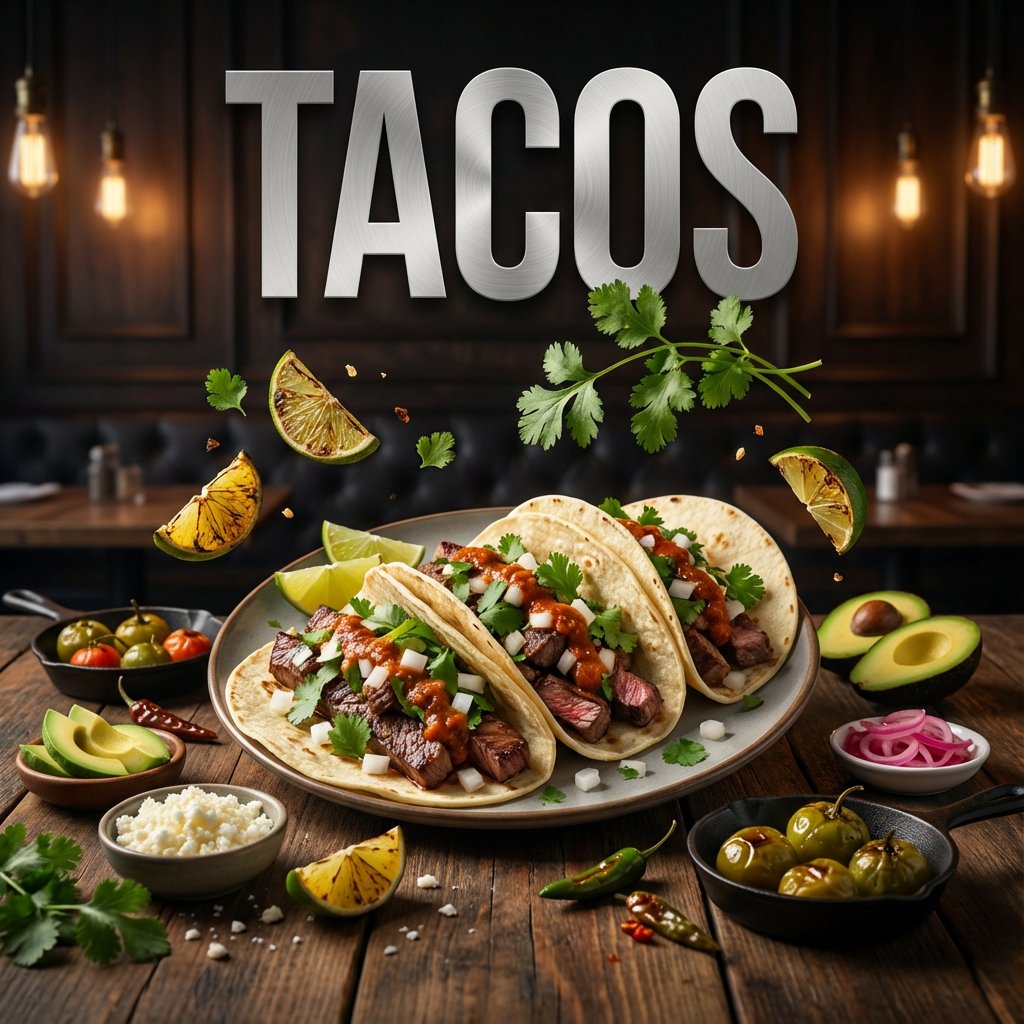 Kerroudjm's tweet image. Marketing prompt! 

Don’t waste time on ads. Let Nano Banana Pro handle it for you 🍌

Created with @wireflowai 

Create a high-end food advertising poster in a dark, moody restaurant atmosphere featuring a dish called {DISH_NAME}. Automatically analyze the dish name and infer…