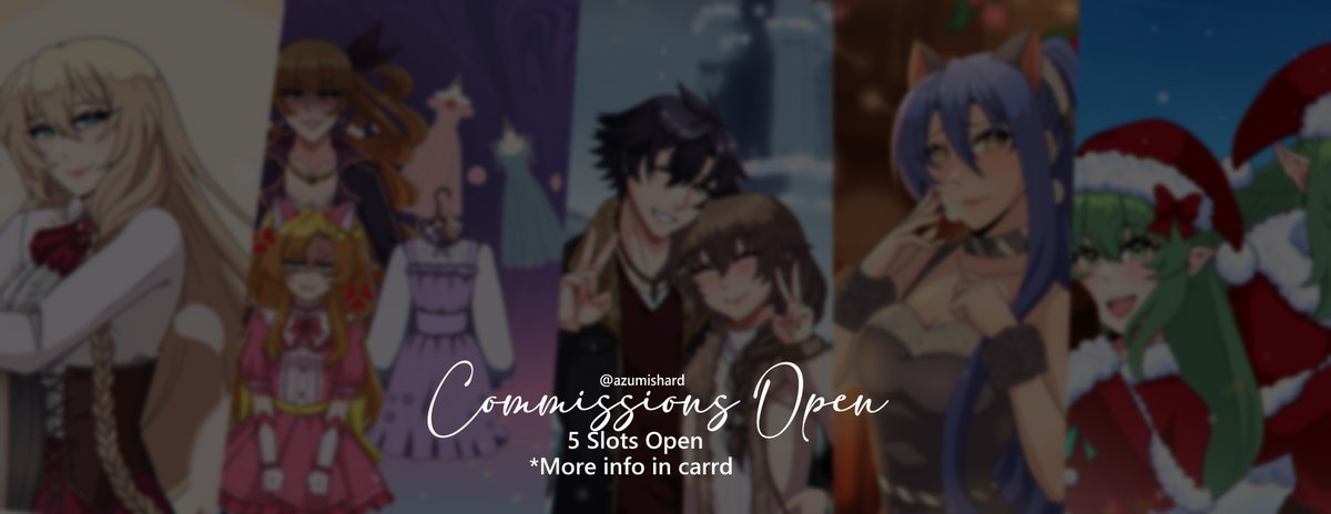 ☆C0mmissions Open!☆
I did raise my prices a little and adjusted a few things since it was long overdue, haha. If you're interested, don't be afraid to shoot me a message! Thank you! Appreicate you! 🤗🙏⭐️

More info in Carrd!: azumishard.carrd.co