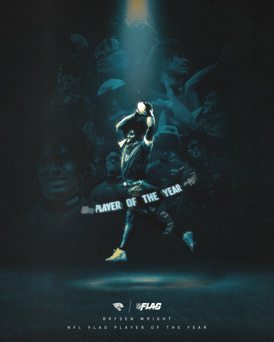 Top 2 and he ain’t 2 😮💨
Congratulations to Brysen Wright, your 2025 @NFLFLAG Player of the Year!
@bfye904 | #DUUUVAL