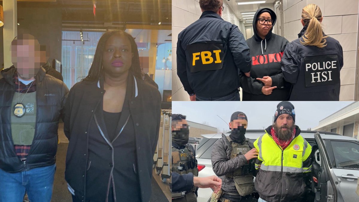 america's tweet image. Arrests made by the FBI and DOJ for their roles in the storming of Cities Church in Minnesota:

-Nekima Levy Armstrong
-Chauntyll Louisa Allen
-William Kelly