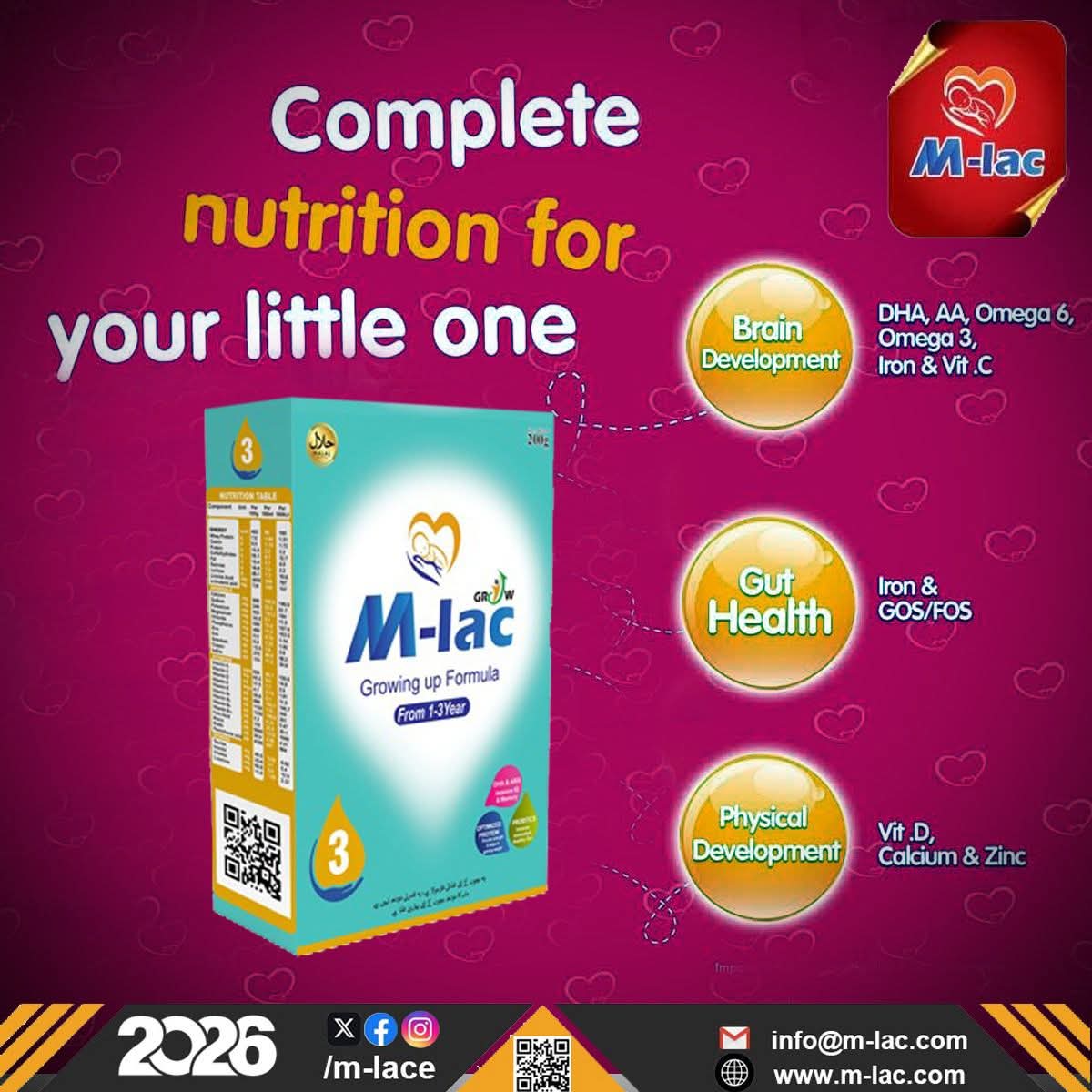 mlacinfant's tweet photo. Breaking News,
Introducing M-LAC GROW 3
Good Quality With NEW LOOK & Economy Packs.
#M-lacGrow3
#1YearOnwards
#CompleteNutrotion #GrowingupFormula
#GrowthAndImmunity
#CompleteCare
#QualityAssurance
#HealthOurPriority
#HappyTummy
#JoyFulMoods
#momsbestfriend
#NewLook https://t.co/LVZqnGPHoN