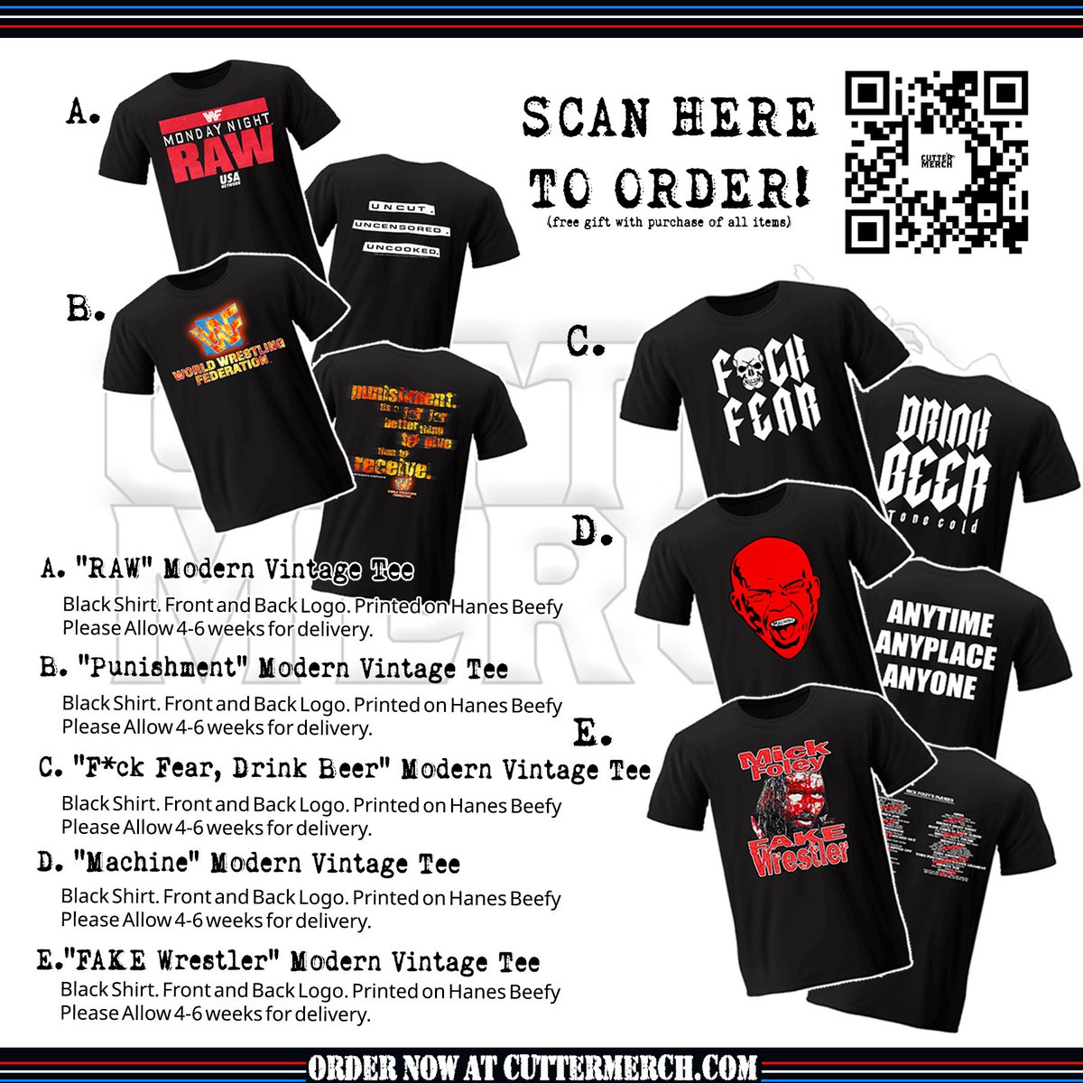 CutterMerch's tweet image. 🚨 CUTTER MERCH - COLLECTION #1 🚨

Pre-orders start NOW!

5 new shirt designs, grab them all &amp;amp; get a free gift with purchase.

Link: cuttermerch.com