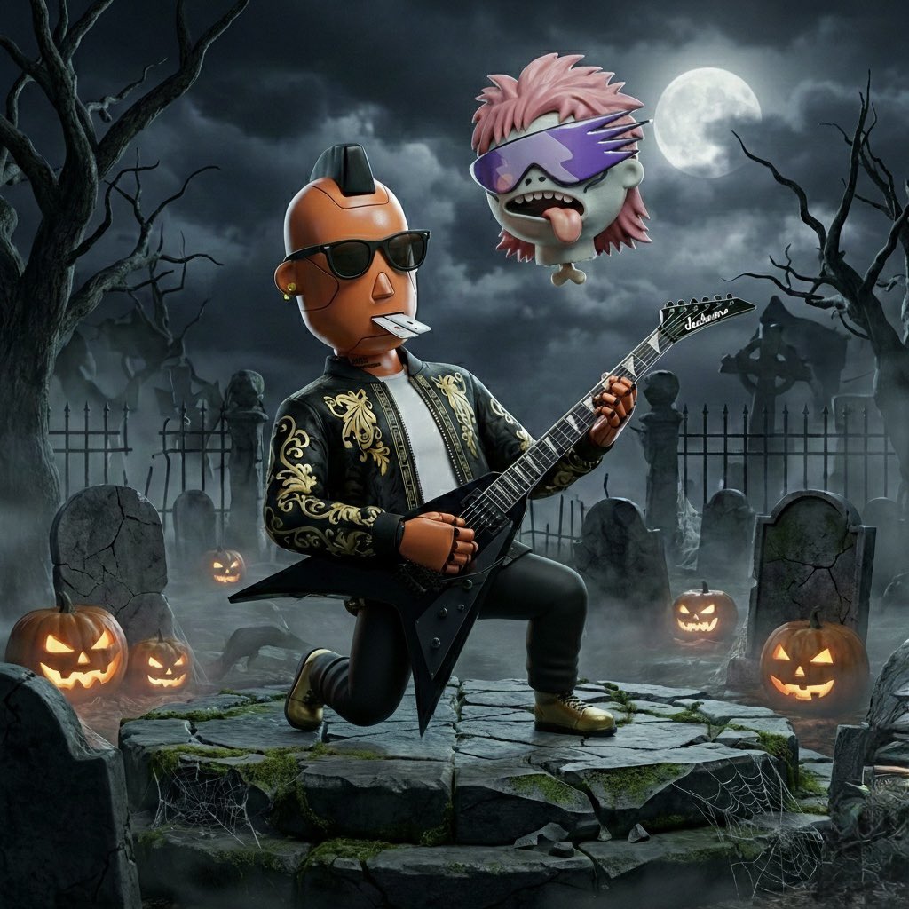 d925_600's tweet photo. Good Night! Say it back๐๐
My @thehumanoids and Dead Punks of @DECAPINATION are having a shred off, unfortunately the punk doesn't have a body so the NOID gets to show off๐ธ
Sleep tight, see you all tommorow๐ฆพ๐ฉต
#GN #GM #NOIDS #DeadPunks https://t.co/Wa8UBv1dRj