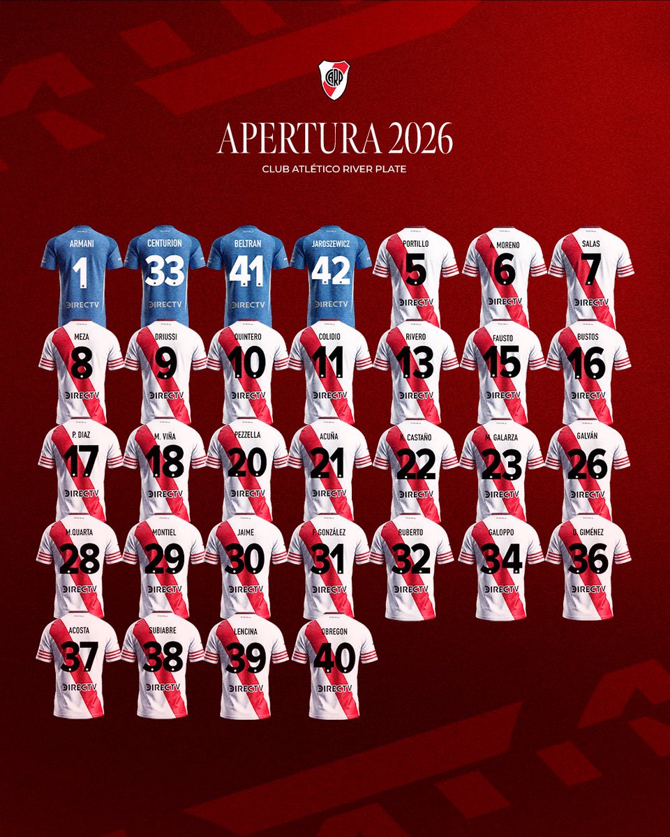 Soy fanático de los dorsales así que me voy a quejar: que nadie tenga la 2, la 3, ni la 4 es un papelón. Qué Portillo lleve la 5 y Anibal Moreno la 6 es inentendible y hasta genera bronca. El 14 es un numerazo y nadie la pidió. Y del 31 para arriba (sacando la 32 de Scocco) es un