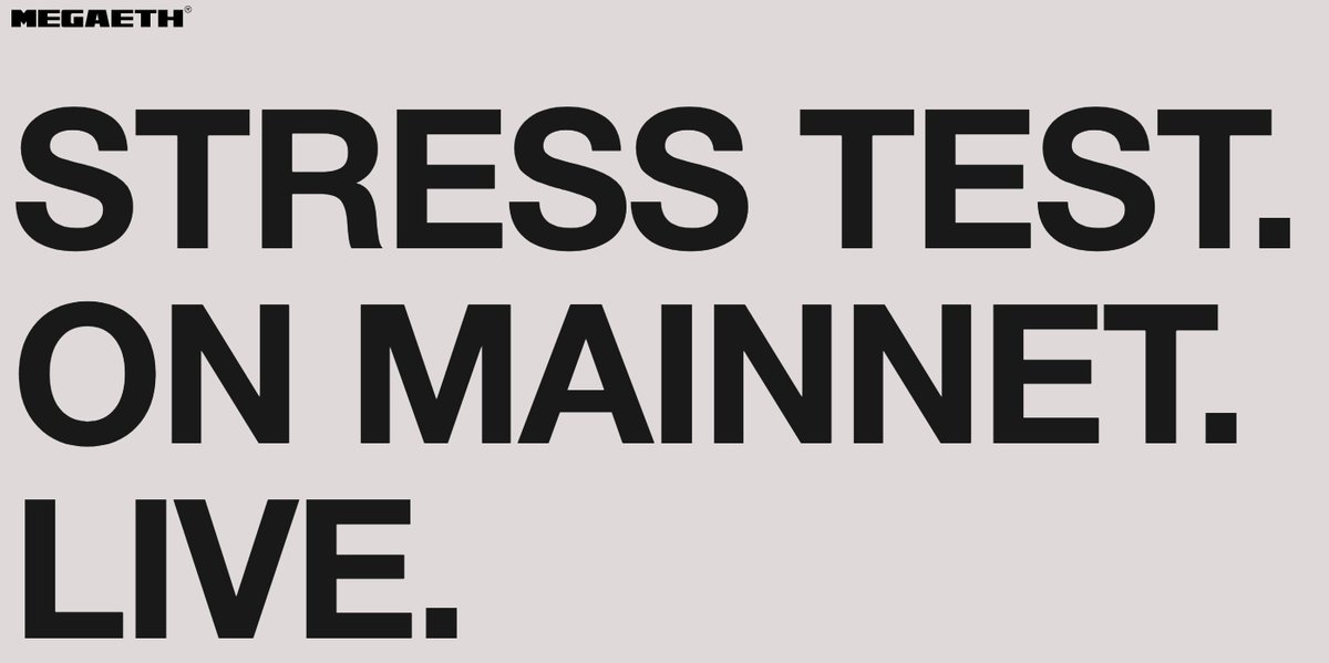 INITIATING: MegaETH Global Stress Test.

Experience real-time apps with ultra-low fees while we blast the chain with 18-35k real TPS.

For community investors
→ We sent some ETH to get you started

Others
→ Use our uncapped native bridge

LIVE NOW. (link below)