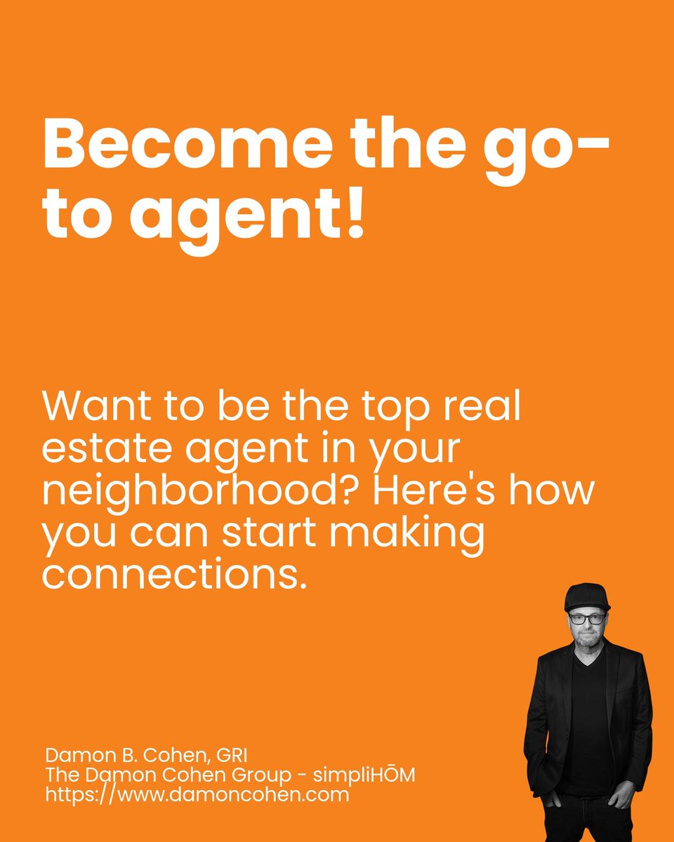 damoncohen's tweet image. Want to be the go-to agent in your neighborhood? Start by showing up: host community events, share local insights, &amp;amp; always be authentic. People value connection. What's your next step to connect deeper with your area? Comment your ideas! #RealEstateSuccess