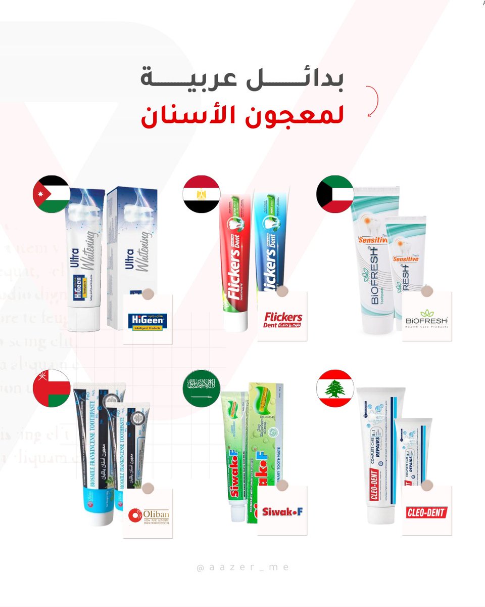 aazer_me's tweet photo. ليست كل ابتسامة بريئة… منتجات مثل: Sensodyne وOral-B أرباحها تدعم الاحتلال.

ابتسم بوعي… واختَر بدائل محلية

📌 اكتشف البدائل الطبية والتجميلة من شركات عربية موثوقة عبر موقع آزر: https://t.co/DnRIysVzu2

#آزر_بالمقاطعة #منتجك_قرارك #غزة https://t.co/VpTtYDU3gU