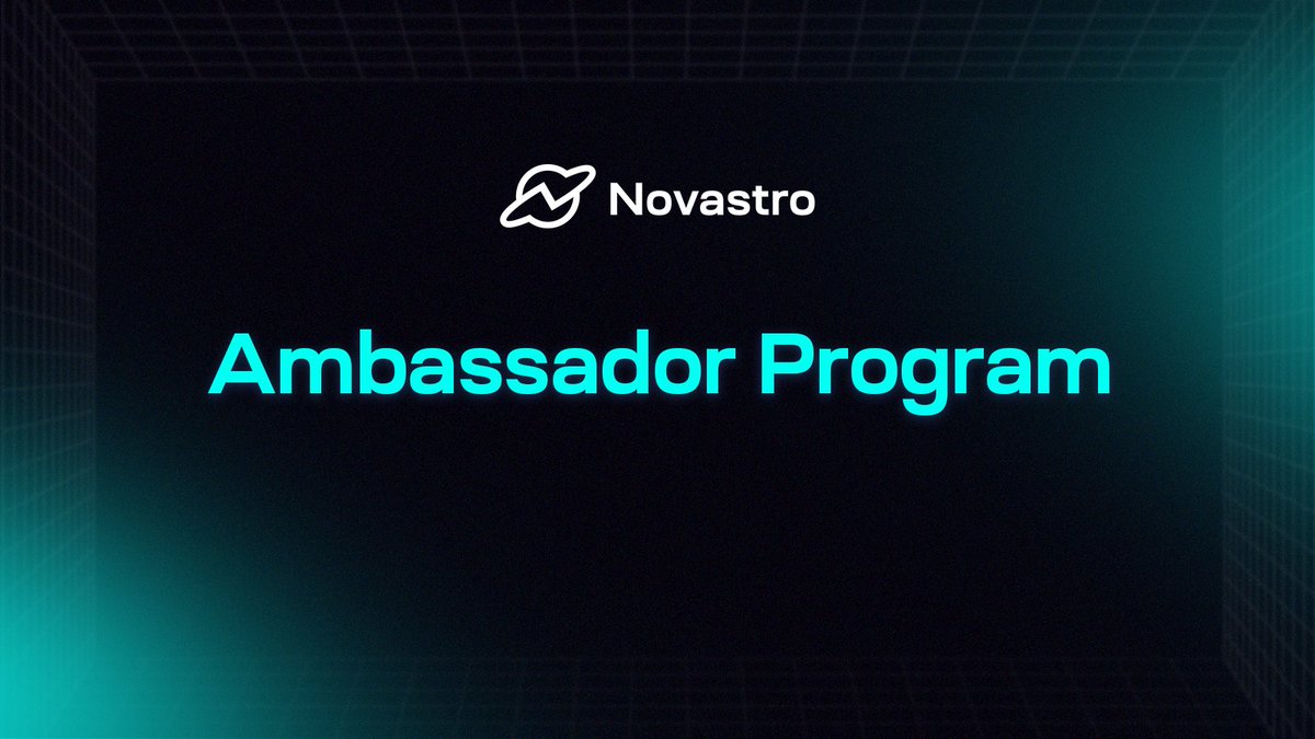 Novastro_xyz's tweet image. Novastro Ambassador Program applications are now open.

We are looking for strong community builders and creators who can help scale Novastro through consistent content, engagement, and growth.

Selected ambassadors will receive exclusive perks, early access, and performance…