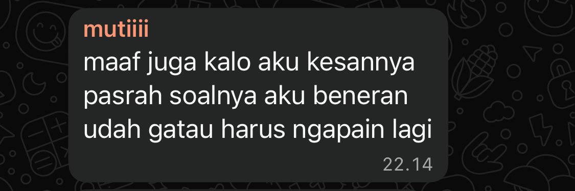 dhitawithH's tweet image. Simuti muti yang kalian hujat itu udah sepasrah ini guys di waktu dimana dia harus butuh ekstra energi buat penelitian. jangan jahat jahat ya guys jadi orang, kalo gabisa jadi orang baik setidaknya jangan jadi sumber susah orang…