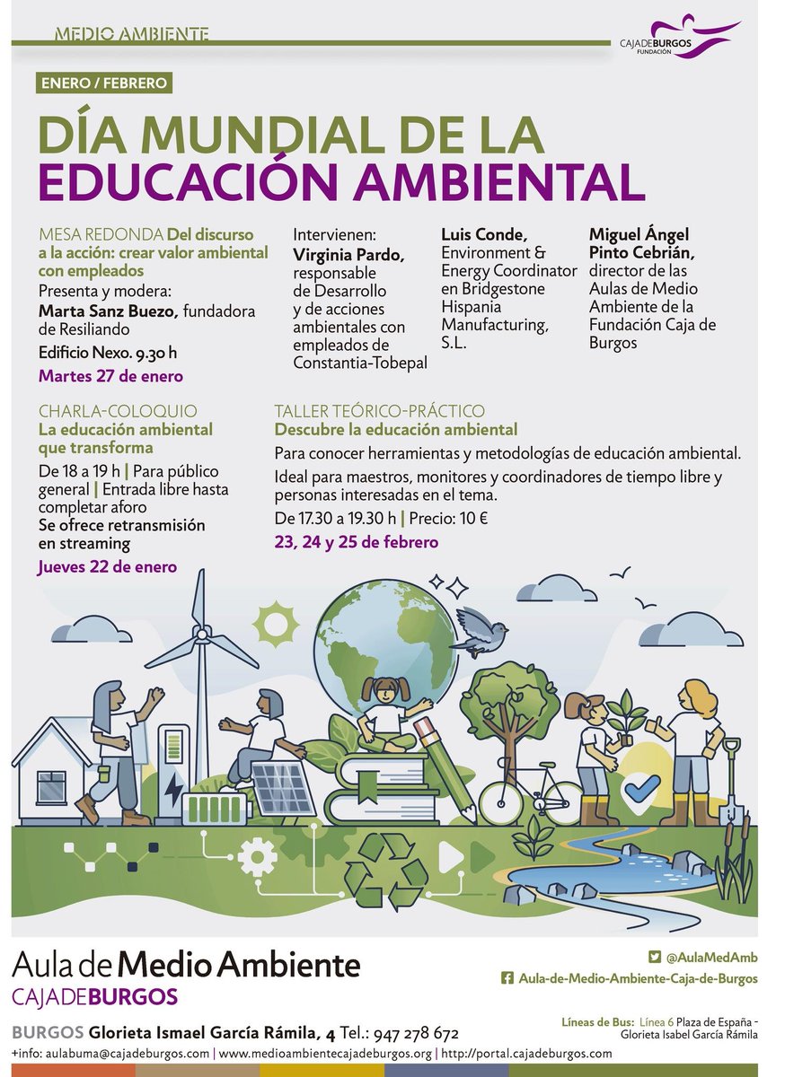AulaMedAmb's tweet photo. Hoy, jueves, a partir de las 18h, el Dir. @AulaMedAmb, Miguel Ángel Pinto, impartirá una charla en la que descubriremos cómo la educación ambiental moviliza, emociona y despierta el deseo de actuar sobre a los retos ecológicos actuales.

🟢Acceso online:
https://t.co/2zeEOfjQ9Z https://t.co/snCUiZaple