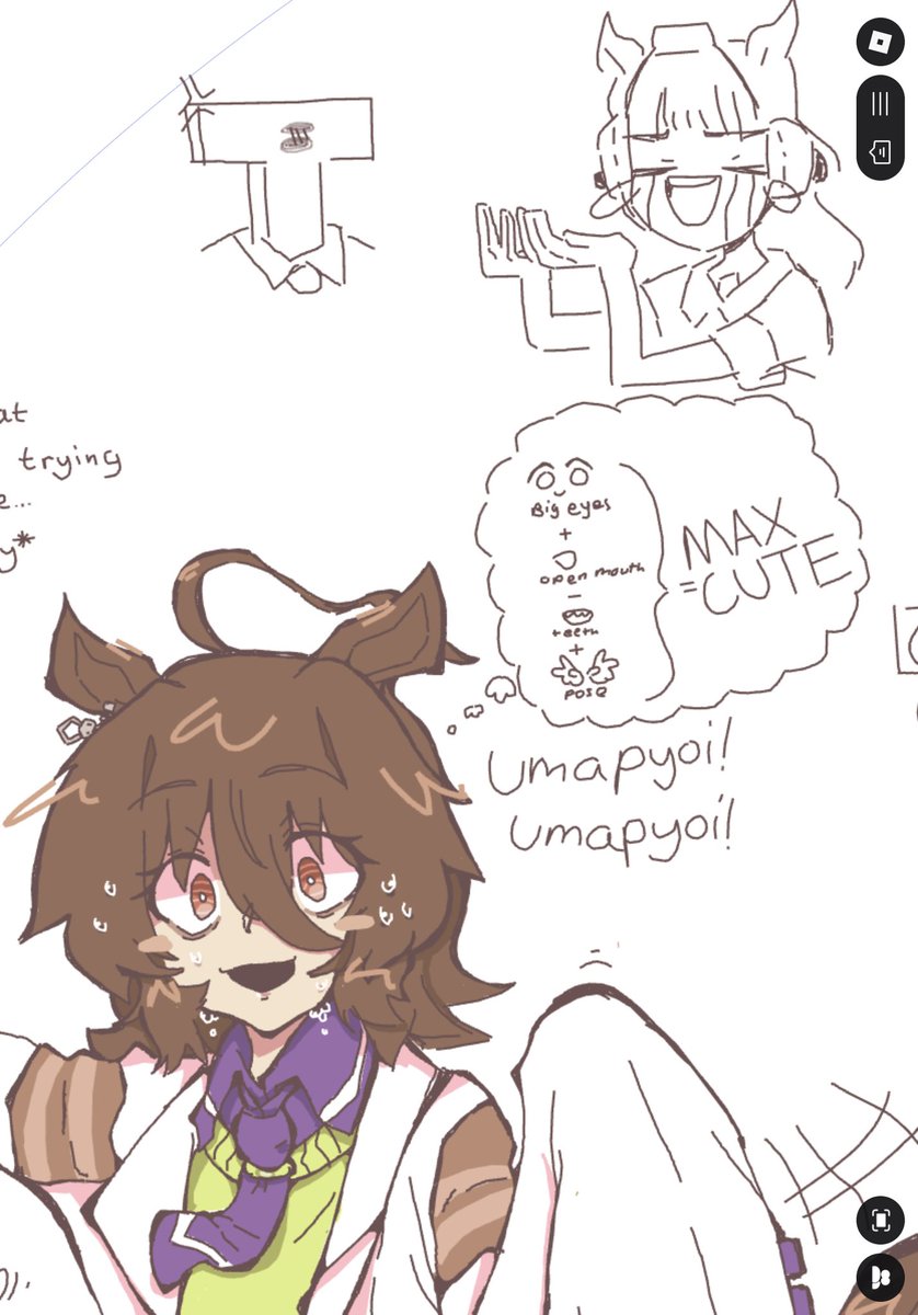 wiebizkit's tweet image. dug up some old (august last year) art i made in roblox 

made this with a MOUSE mind you #umamusumeprettyderby