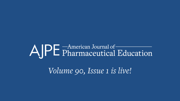 TheAJPE's tweet photo. The first issue of Volume 90 is live!

Explore:
🤝 Celebrating 20 cohorts of the Academic Leadership Fellows Program (ALFP) 
👥 Enhancing IPV training in pharmacy education
📚 Addressing competency gaps and evolving curricula 
📈 …and more!

🔗:https://t.co/aFsm6joZsA https://t.co/E55J0bWpRq