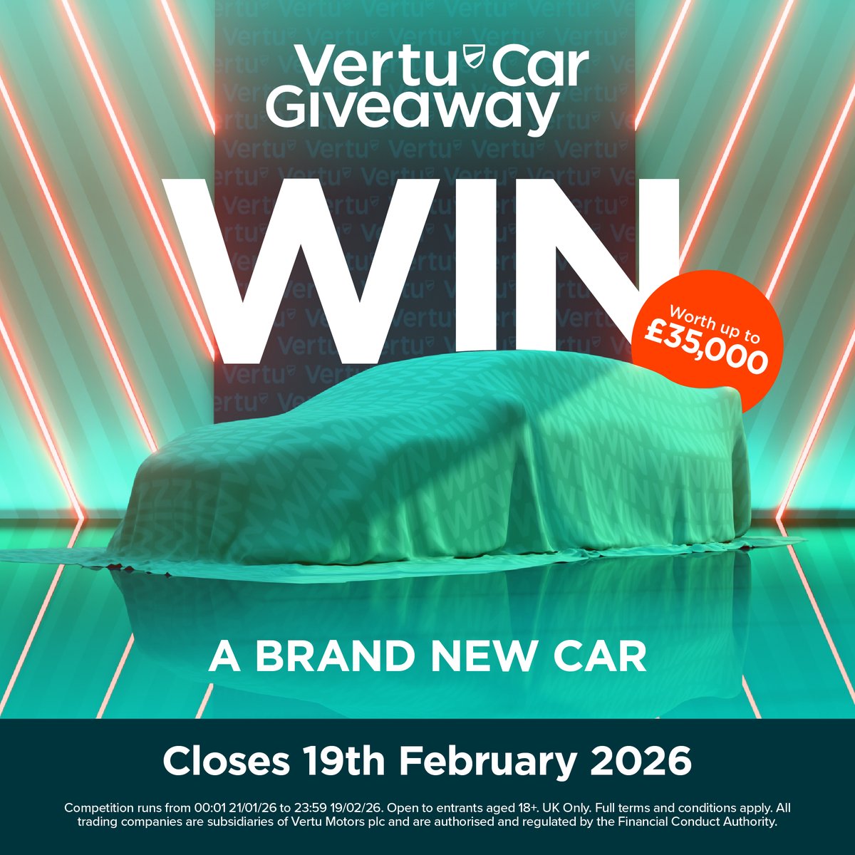 VertuMotors's tweet photo. The Vertu Car Giveaway is back and this time it is better than ever! 🚙🥳

We are giving one lucky winner the chance to win a brand new car worth up to £35,000*

You have to be in it to win it. Visit our website and enter now for your chance to drive away in your next brand new car 📲🙌 

👉 Enter here https://t.co/DFk7qA1fyW

*Terms and Conditions apply. See our website for more details.

#Vertu #VertuCarGiveaway #Giveaway