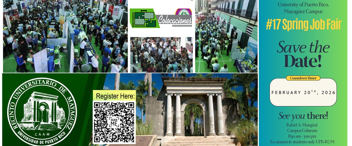 uprm's tweet photo. 𝐅𝐄𝐑𝐈𝐀 𝐃𝐄 𝐄𝐌𝐏𝐋𝐄𝐎 𝐏𝐀𝐑𝐀 𝐄𝐒𝐓𝐔𝐃𝐈𝐀𝐍𝐓𝐄𝐒 𝐃𝐄𝐋 𝐑𝐔𝐌
@UPR_Oficial @RullanAgustin @ColocacionesRUM @ProcuradoraRUM @CentroUprm @CuaRum @CISOUPRM @CCA_RUM https://t.co/47CTPj8rzv