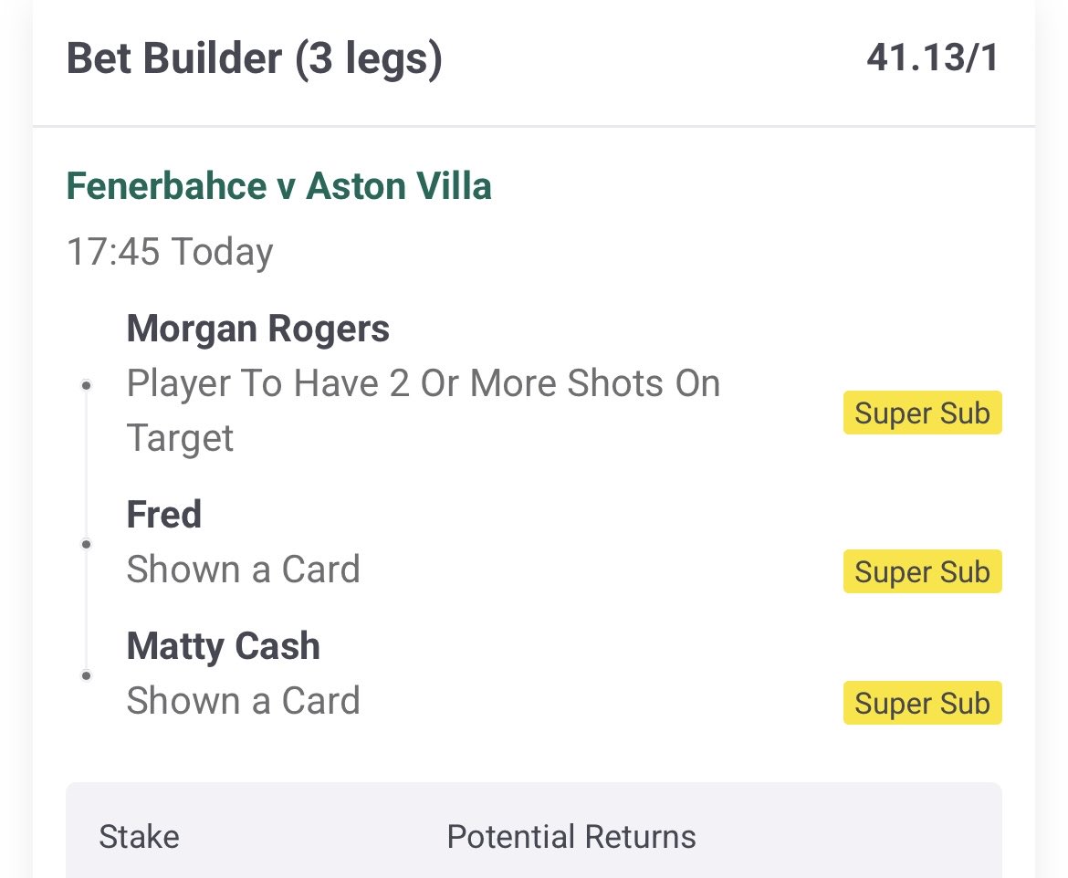 Yellowcardtips's tweet image. 🟨⚽ EUROPA LEAGUE PLAYS ⚽🟨
Feyenoord vs Aston Villa

➡️ 3/1 Card Single
➡️ 8/1 Card Double
➡️ 40/1 Long-shot Bet Builder 🎯

Stake responsibly 💸

#EuropaLeague #UEL
#AstonVilla #AVFC #Feyenoord
#CardBets #FootballBets #BetBuilder
#BettingTwitter #GamblingTwitter
#UKBetting