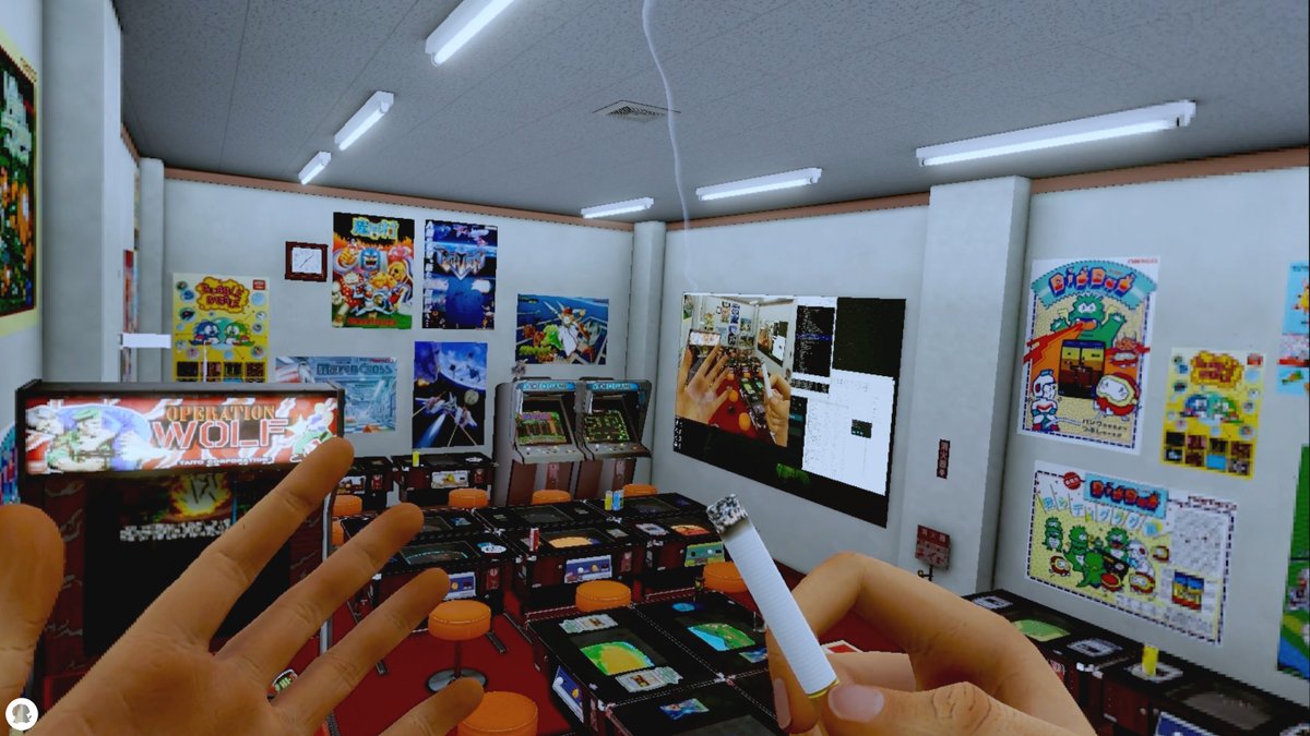 ビルドしたVRゲーセンで久しぶりに 何もせずに浸ってしまった…… しかし色々バグごろごろ出てくるな😅 #unity3d #VR