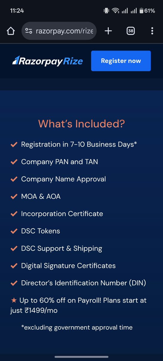 pf_consultant's tweet photo. @Razorpay @RazorpayRize @RazorpayCare are you fraud or harassment of customer who looking for reg. There's company? 
After purchase 2400 plan 10 days completed, still my company is not registered &amp; The third party told me for DSC payment extra , but you claimed all available this https://t.co/Ye59Ey7DIe