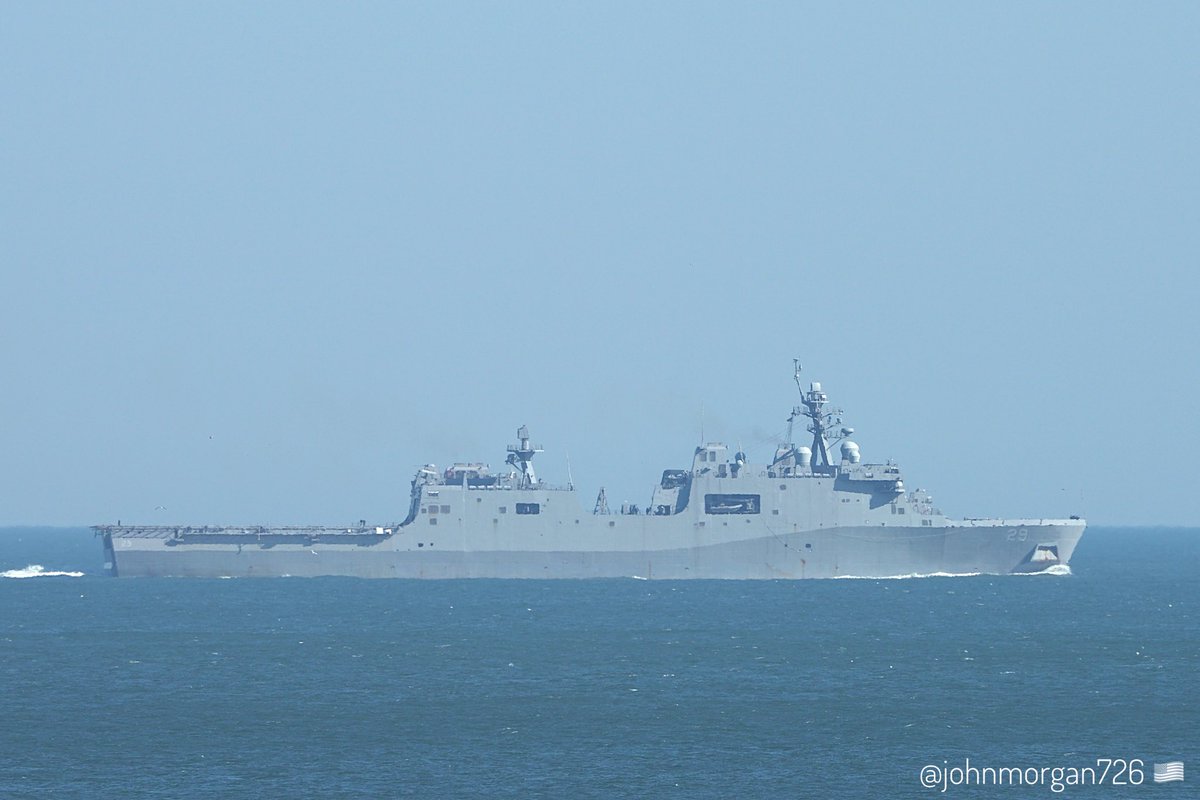 johnmorgan726's tweet photo. USS RICHARD M. McCOOL, JR. (LPD-29) 🇺🇸
San Antonio-class Flight I amphibious transport dock four miles off the coast of Virginia Beach after leaving Naval Station Norfolk (NOB) Virginia. #UnitedStatesNavy #USSRichardMMcCoolJr #LPD29 #ShipsInPics https://t.co/V1dLWyjaA1