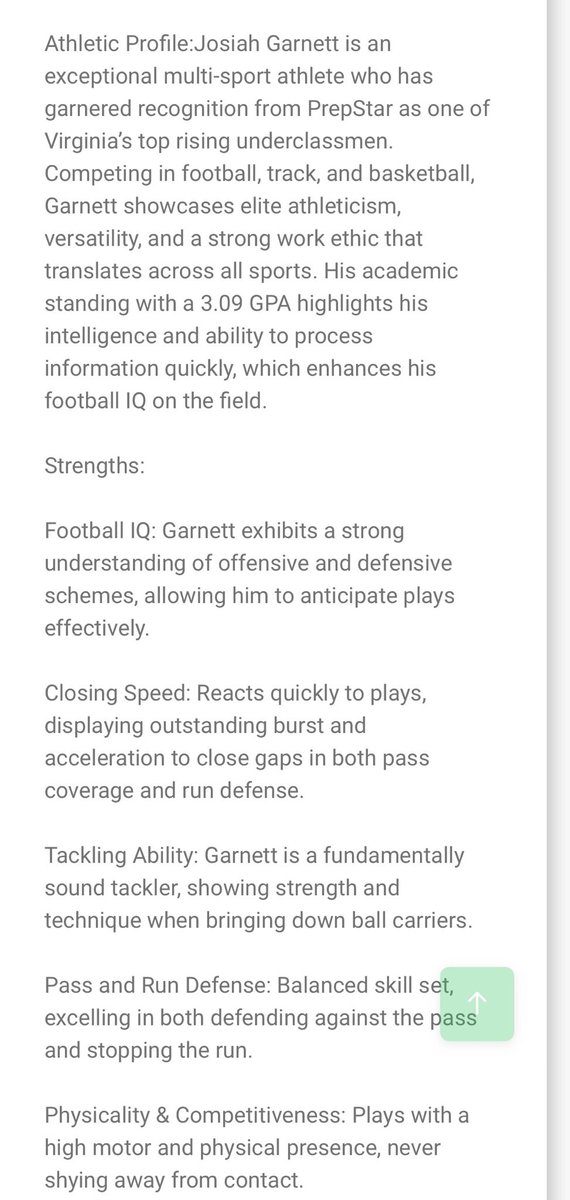 Josiah Garnett (6’0 160 CB C/O 27) tweet media