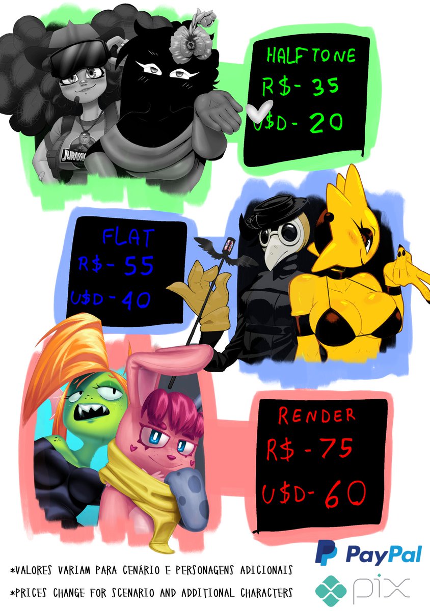 Axtbell's tweet image. ✴️𝟮𝟬𝟮𝟲 𝗖𝗢𝗠𝗠𝗜𝗦𝗦𝗜𝗢𝗡 𝗦𝗛𝗘𝗘𝗧✴️

❗The prices are for the painting, regardless of whether it's a bust, half-body or full-body portrait

🔸DM for more information!🔸