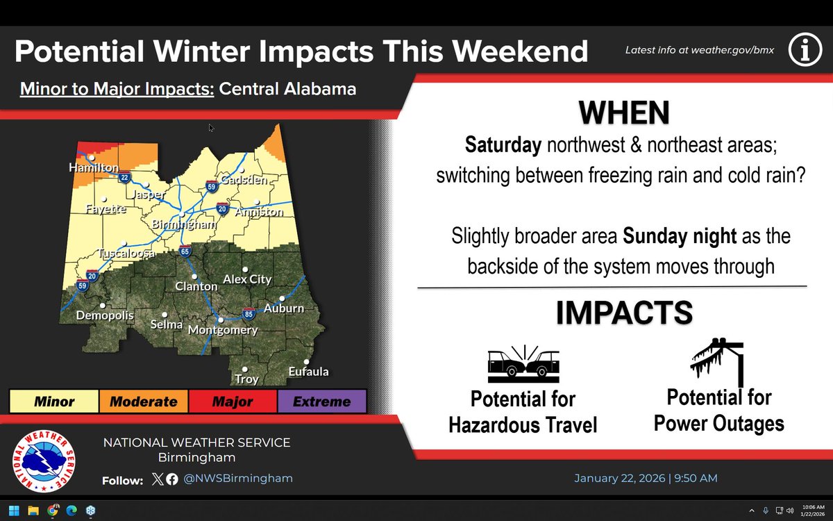 etowahcountyema's tweet photo. These are the latest forecast graphics for our area this weekend. https://t.co/sQqmvwAKco