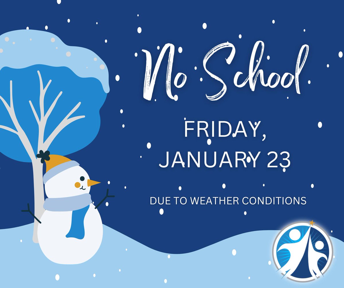 PSA: Schools in the 21st Assembly District will be closed on Friday, January 23rd due to weather conditions. Stay warm tomorrow!
