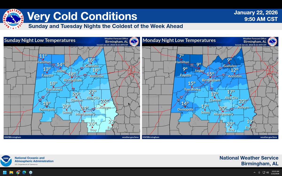 etowahcountyema's tweet photo. These are the latest forecast graphics for our area this weekend. https://t.co/sQqmvwAKco