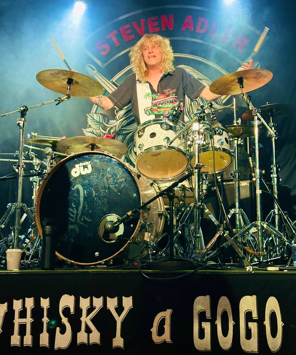 Happy Birthday to my favorite Guns N’ Roses drummer, Steven Adler! 🎂🥁￼￼

I took the second photo when I saw him play at the Whisky last year. I met him before the show and as always he was SO sweet to me. I wish all the best to Steven.