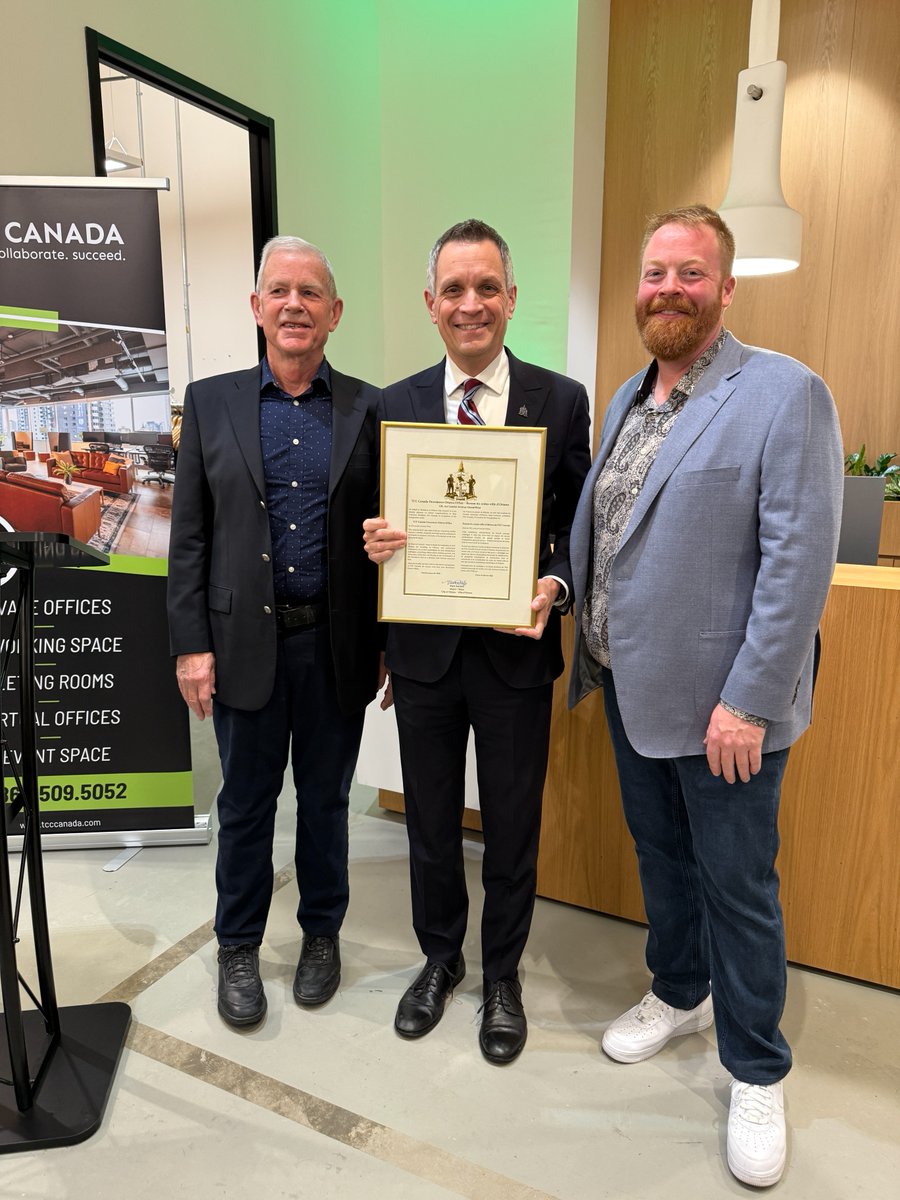 _MarkSutcliffe's tweet image. It was great to join @TCCCanada's president Sean Cochrane, Councillor Ariel Troster (@somerset_ward), OBOT President and CEO Sueling Ching, Jarrod Goldsmith and a great crowd for the opening of their new downtown Ottawa office. This is the kind of modern, flexible workspace that…