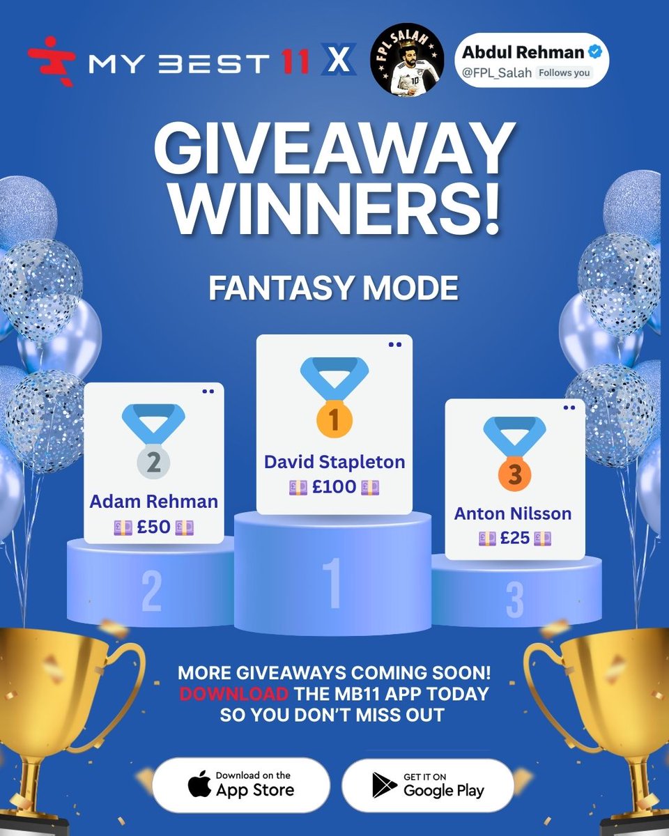 My Best 11 Fantasy App tweet media