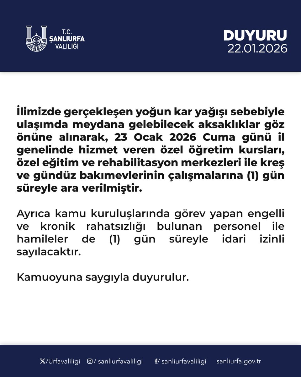 T.C. ŞANLIURFA VALİLİĞİ (@urfavaliligi) on Twitter photo 