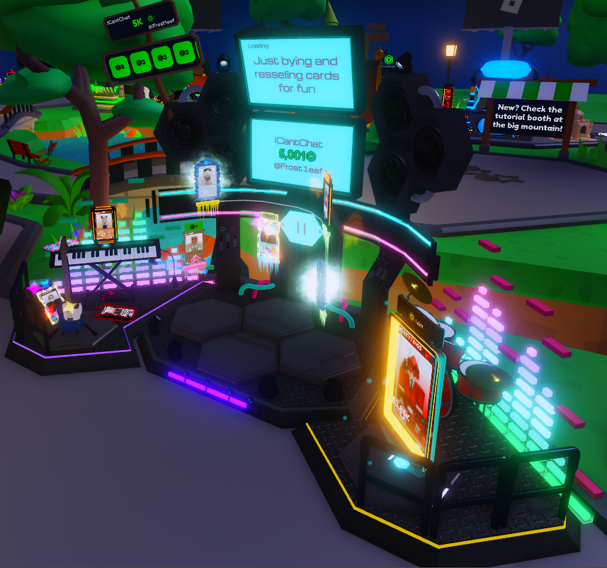 🎧🔊 Booth Showcase: Rhythm Booth 🔊🎧

Turn the volume up. Neon lights, speakers stacked, and pure music-festival energy blasting through the plaza ⚡Created by the awesome MikuHatsune_CFM

Own one of her cards in-game? Drop the beat and equip the Rhythm Booth 🎶✨ #ROBLOX