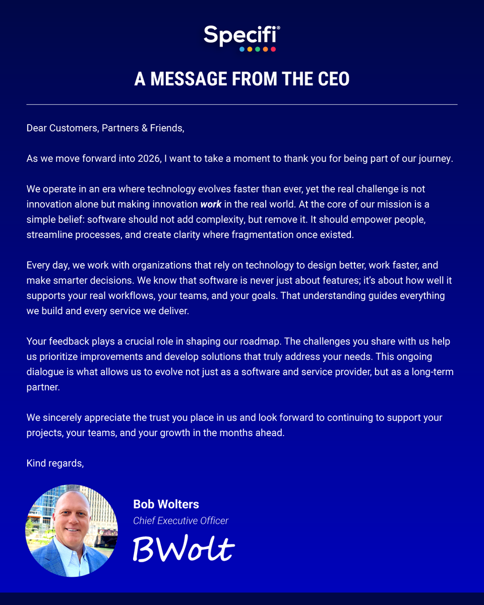 To our customers, partners, and friends—thank you for continuing the journey with us in 2026. Your partnership helps shape everything we build.
A message from our CEO: