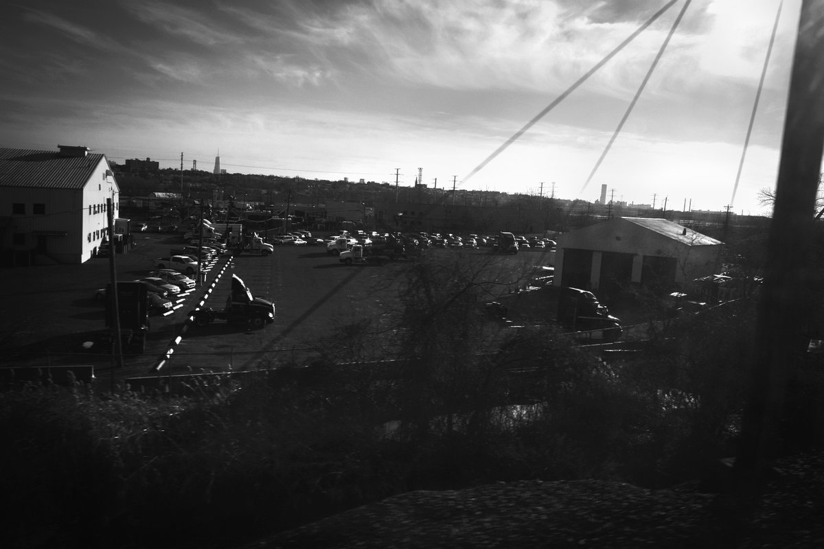 PASSING JERSEY
Secacus, NJ (2016)
copyright © Peter Welch

#nftcollector #NFTart #peterwelchphoto #thejourneypwp #blackandwhitephotography #ReflectiveArt #VisualPoetry #Meditation #Secacus #NewJersey #NJ #alone #empty #train #speeding #parkinglot #reflection #sky #contrast #Fast