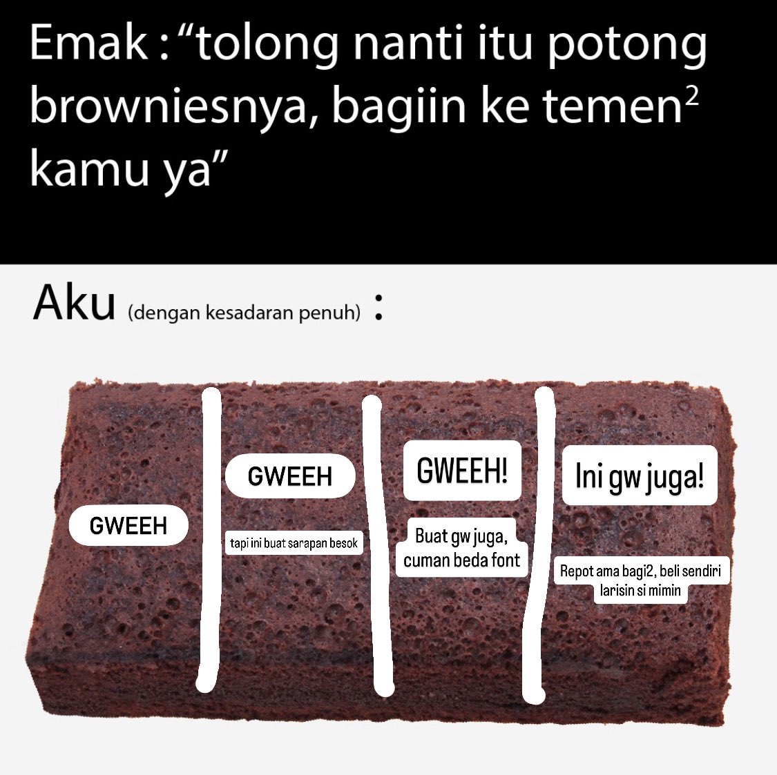 cikenaaaaged's tweet image. Kenapa harus gw bagi, kalo beli banyak bisa bikin mimin @_AmandaBrownies naek gaji?!